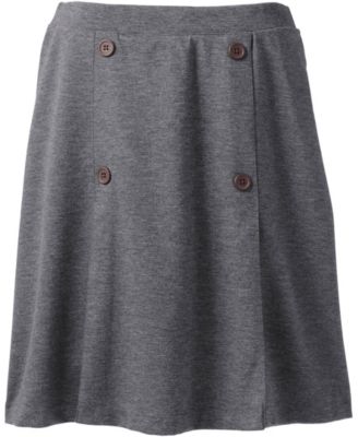 Women's Ponte Button Front Skort Above the Knee