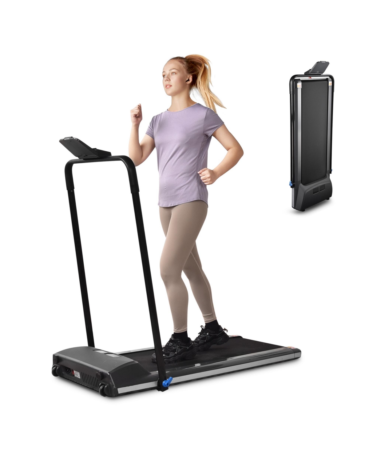 1.5HP Compact Folding Electric Treadmill Motorized Running Machine Gym Fitness - Natrual