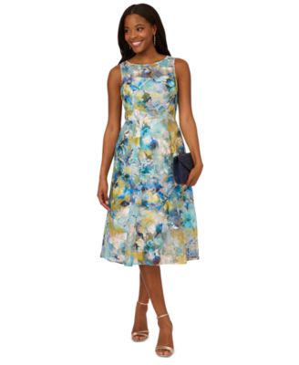 Adrianna Papell Women s Printed Fit Flare Dress Macy s