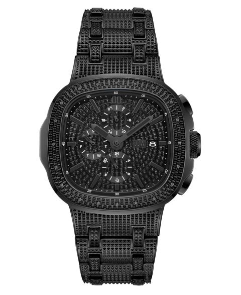 Мужские часы Jbw Heist Multifunction Black Stainless Steel Watch, 45mm