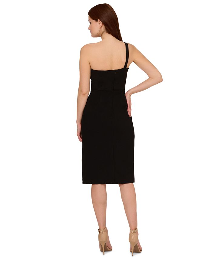 Adrianna Papell Women's Bow-Front One-Shoulder Dress - Macy's