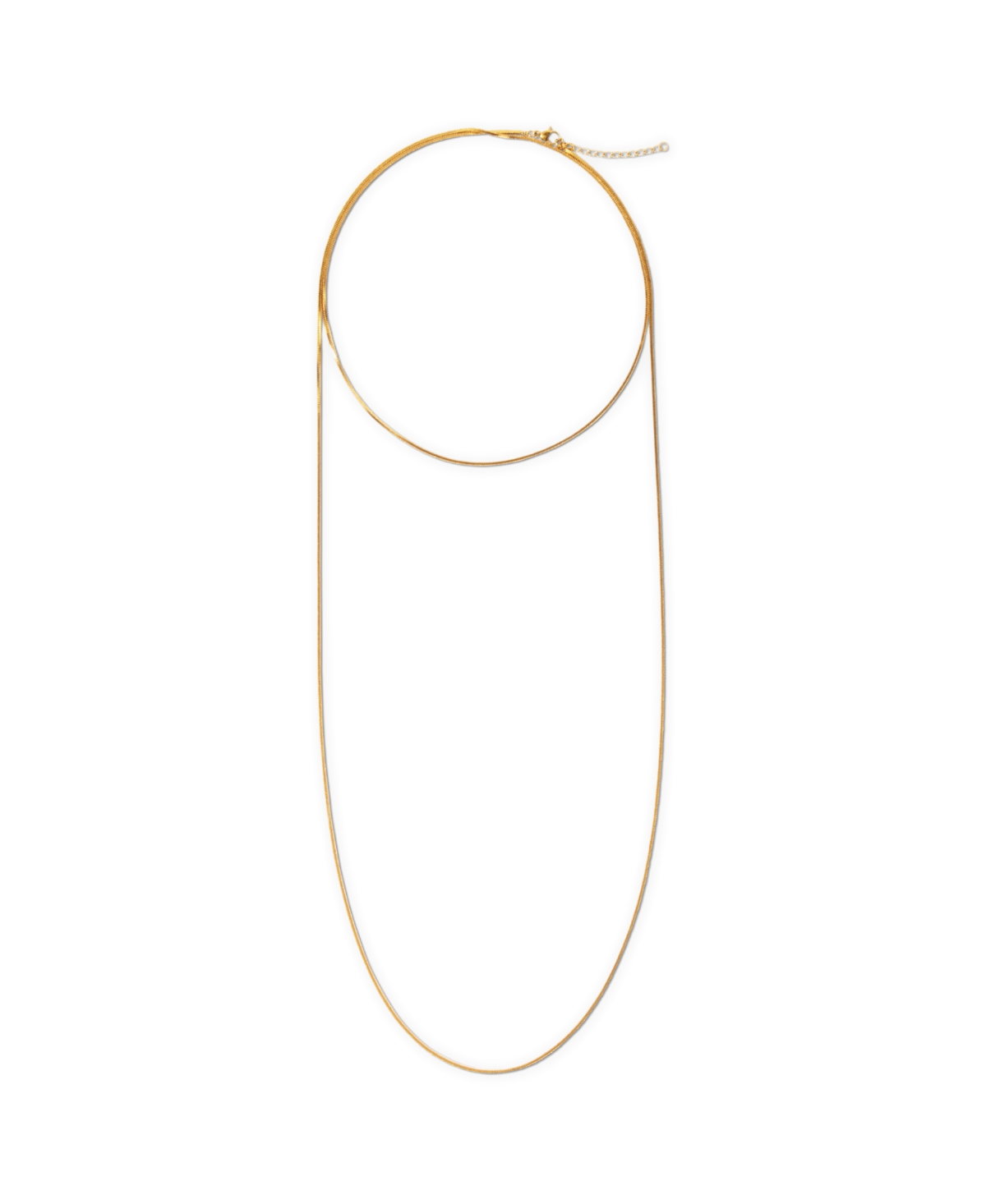 Palmer Wrap Snake Chain Necklace - Gold