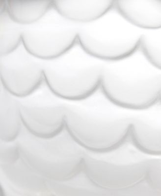 12.8" Tall Contemporary Ceramic Owl Bedside Table Desk Lamp with Matching Fabric Shade 