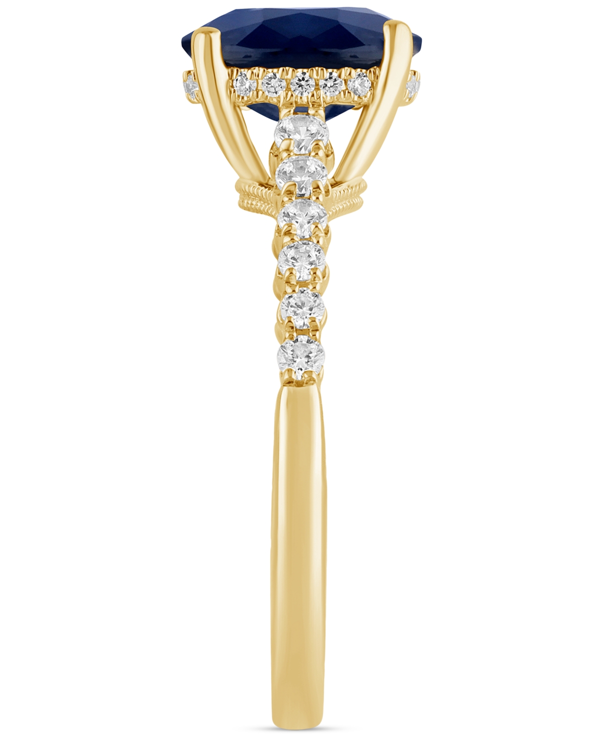 (2-1/4 ct. t.w.) & Diamond (1/4 ct. t.w.) Bridal Set in 14k Gold - Sapphire
