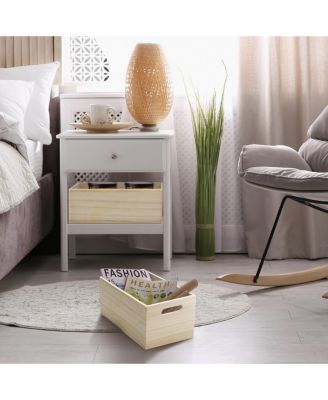 Natural Wood Bin 2 Pack