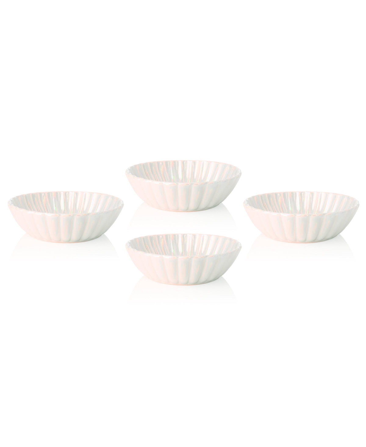 Pearl Scalloped Iridescent Bowls