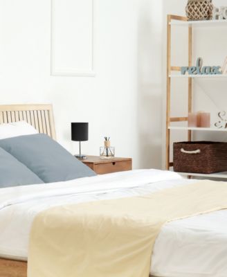 Nauru 11.81" Traditional Petite Metal Stick Bedside Table Desk Lamp in Chrome with Fabric Drum Shade