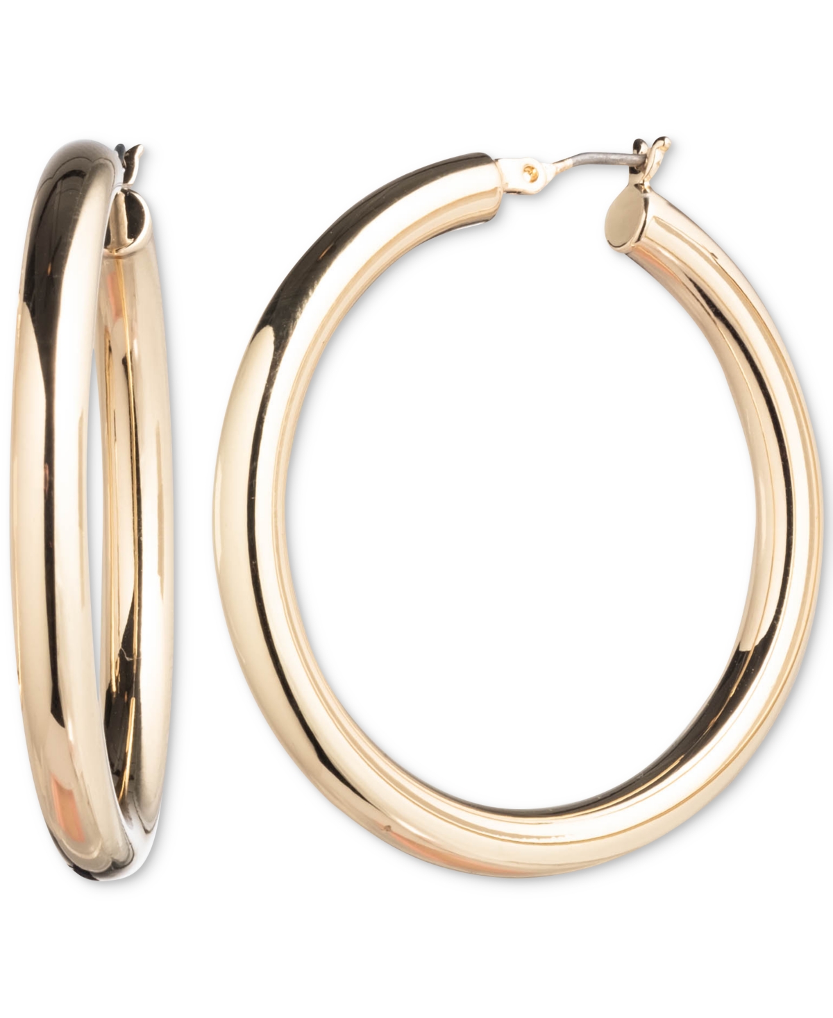 Shop Lauren Ralph Lauren Medium Tubular Hoop Earrings, 1.28" In Gold