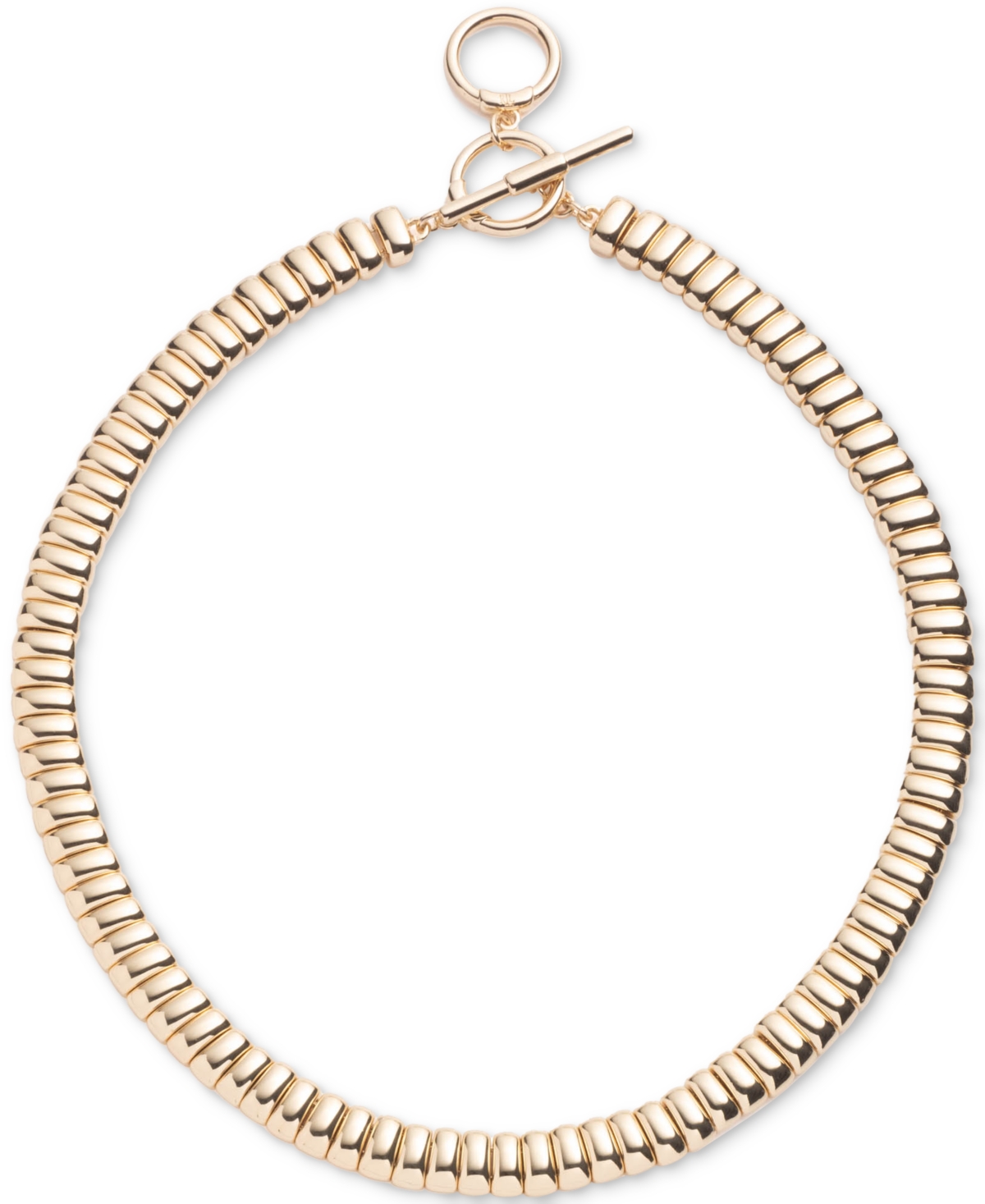 Lauren Ralph Lauren Gold-tone Ribbed Collar Necklace, 16" + 3" Extender