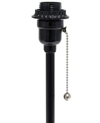 Oslo 19.5" Contemporary Bedside Standard Metal Table Desk Lamp with White Drum Fabric Shade 