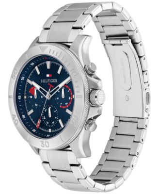 Men's Quartz Silver Stainless Steel Watch 46mm