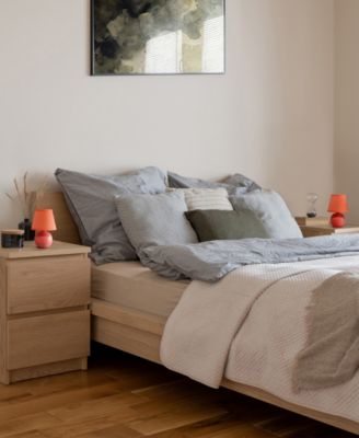 Nauru 8.66" Traditional Petite Ceramic Orb Bedside Table Desk Lamp Two Pack Set, Tapered Drum Fabric Shade 