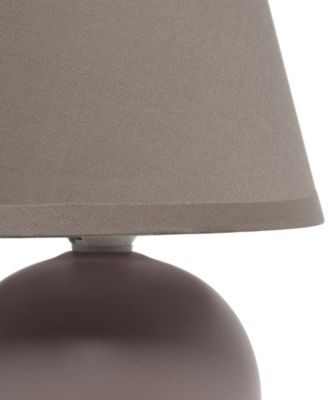 Nauru 8.66" Traditional Petite Ceramic Orb Bedside Table Desk Lamp Two Pack Set, Tapered Drum Fabric Shade 