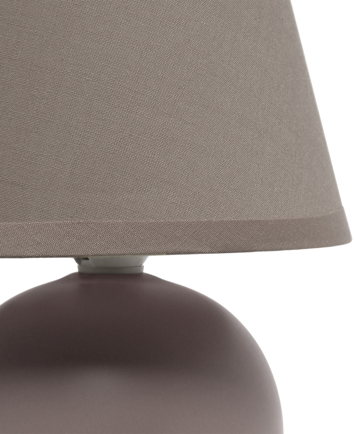 Creekwood Home Nauru Traditional Petite Ceramic Orb Bedside Table Desk Lamp Two Pack Set, Tapered Drum Fabric Shade