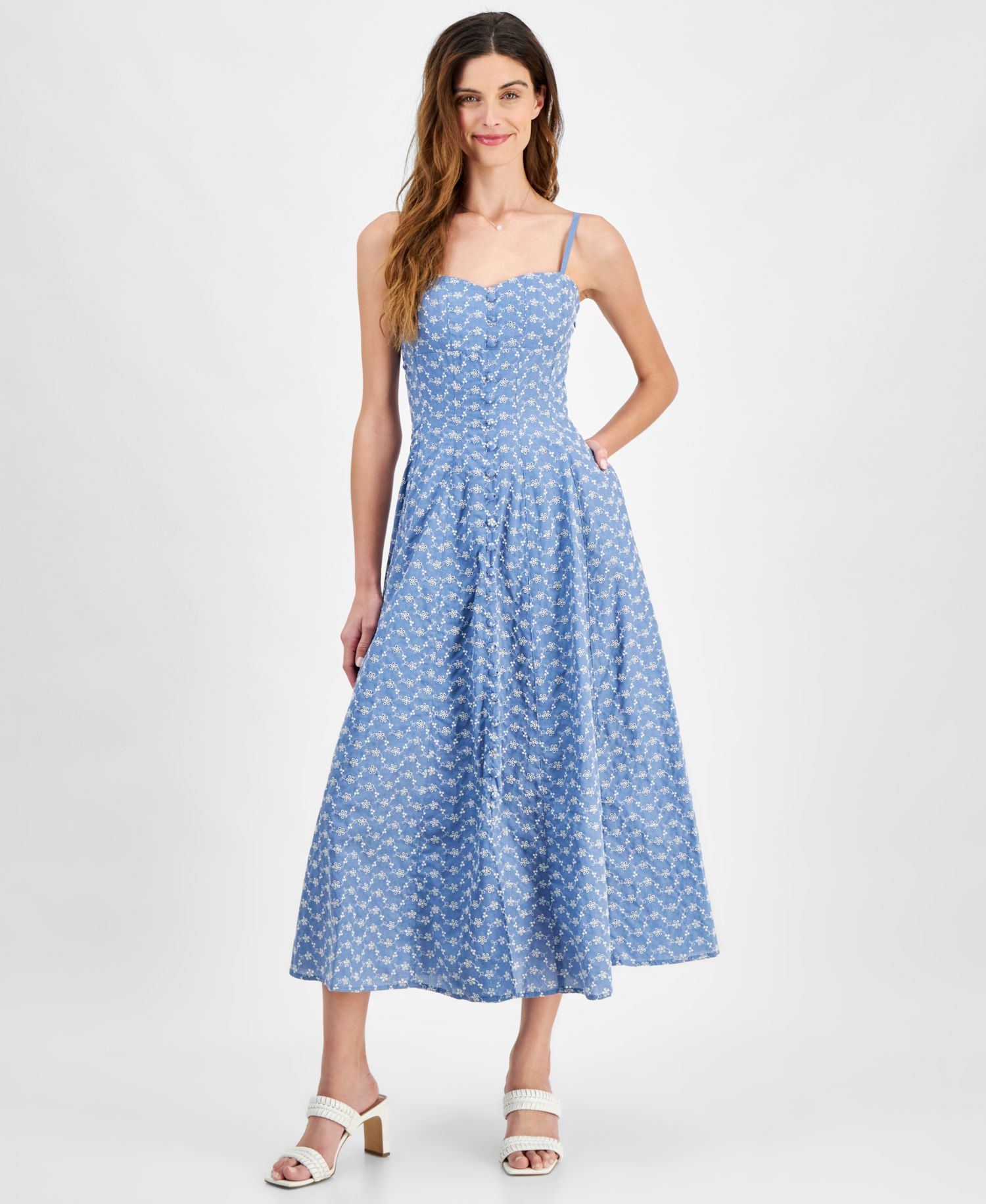 Women's Eyelet A-Line Dress