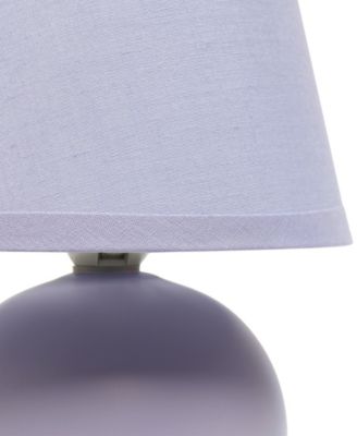 Nauru 8.66" Traditional Petite Ceramic Orb Bedside Table Desk Lamp with Tapered Drum Fabric Shade