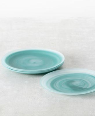 La Jolla Glass Dinner Plates, Set of 4