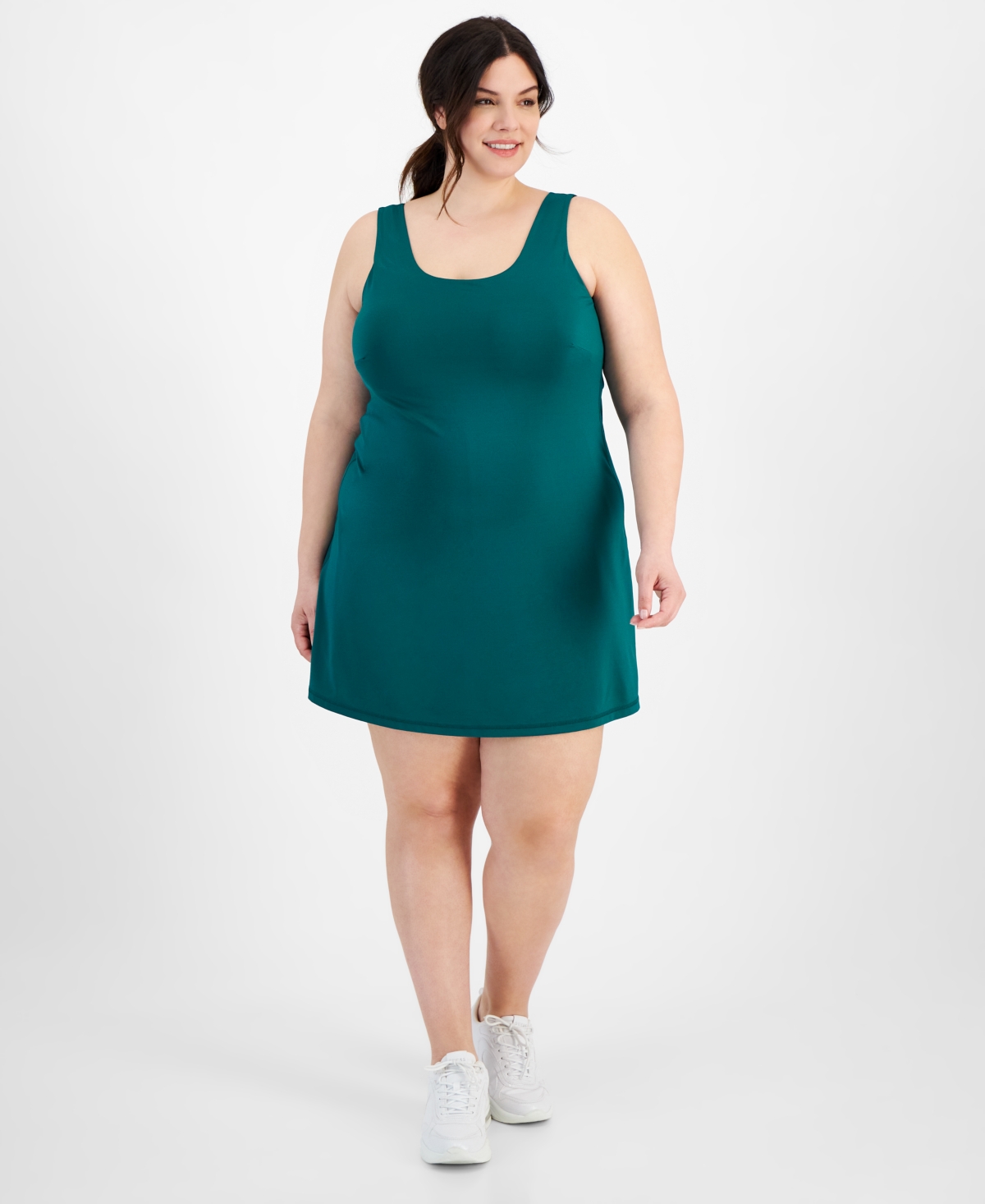 Id Ideology Plus Size Solid Performance Dress, Created for Macy's