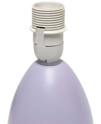 Nauru 9.45" Traditional Petite Ceramic Oblong Bedside Table Desk Lamp with Tapered Drum Fabric Shade 