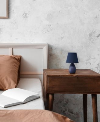 Nauru 9.45" Traditional Petite Ceramic Oblong Bedside Table Desk Lamp with Tapered Drum Fabric Shade 