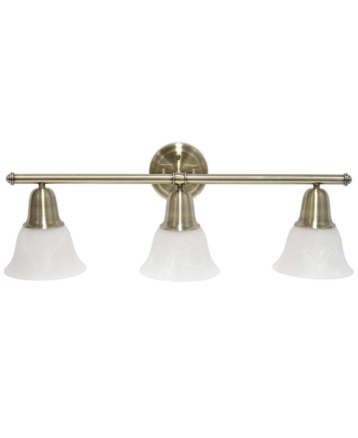 Shop Lalia Home Essentix Contemporary Three Light Metal And Alabaster White Glass Shade Vanity Uplight Downlight Wal In Oil Rubbed