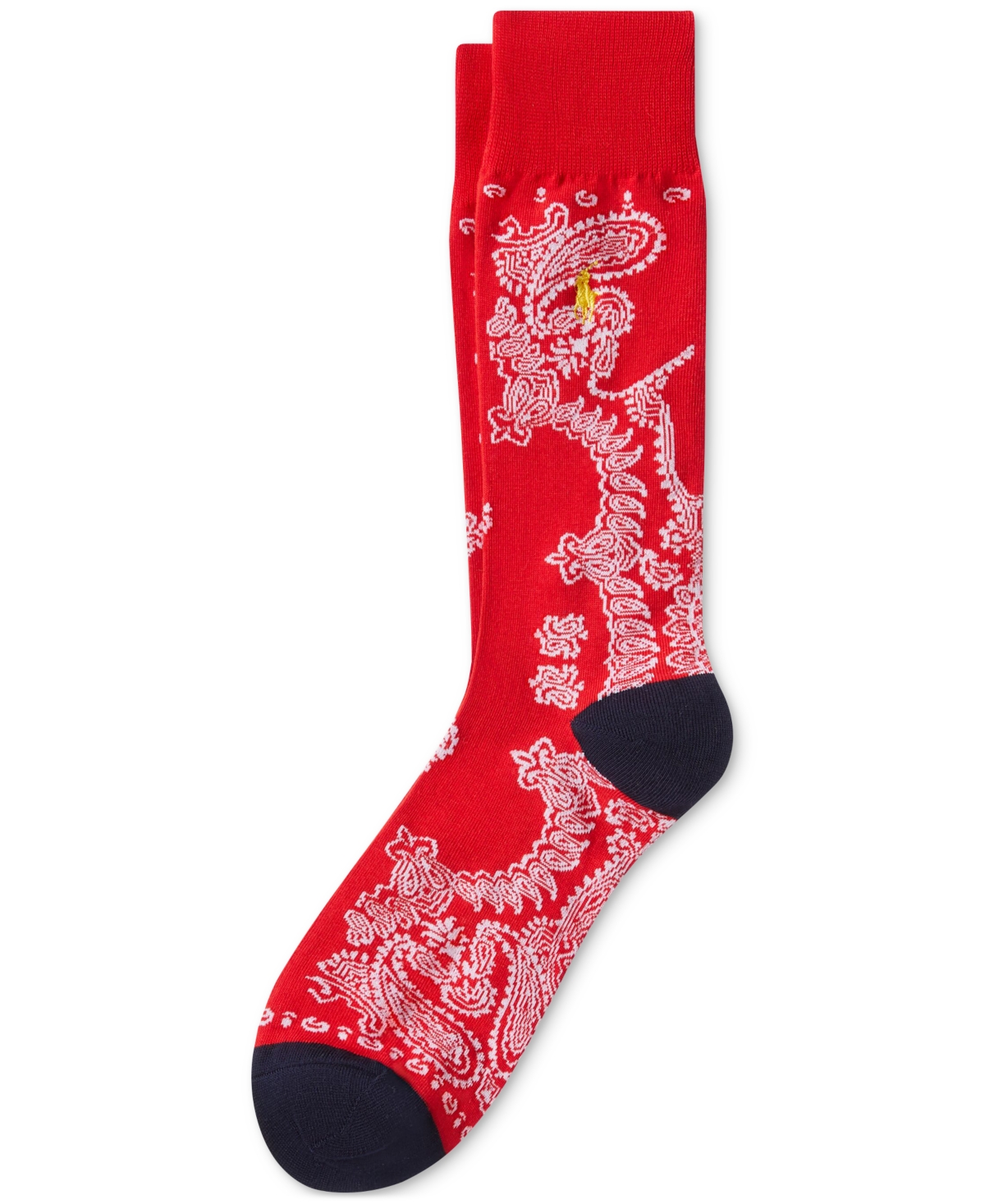 Polo Ralph Lauren Bandana Pattern Sock In Patterned Red