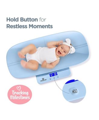 Digital Baby Scale - Multi-Function Infant Scale, Toddler Scale & Pet Scale with Collapsible Weighing Tray - Hold Function, 4 Weighing Modes, Backlit LCD Display, Auto-Off, 200 lbs Max