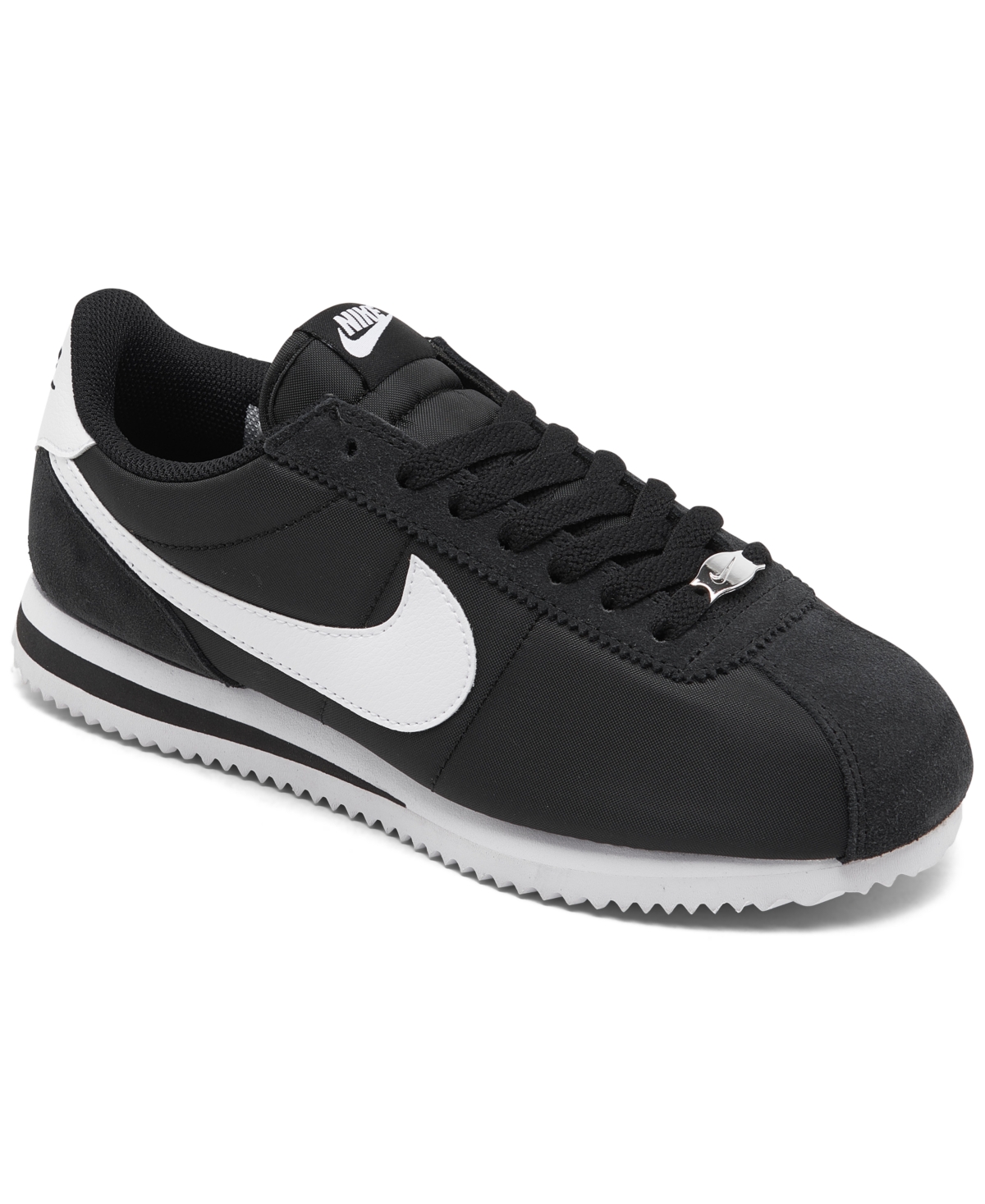 Women's Classic Cortez Nylon Casual Sneakers from Finish Line - Mnnavy/whi