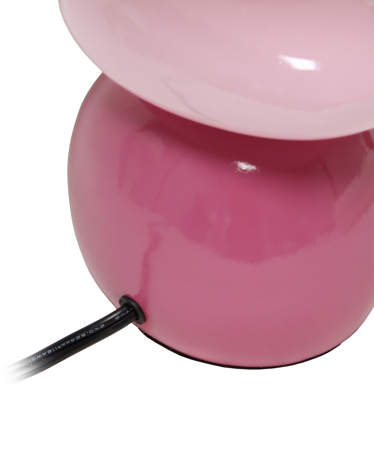 Creekwood Home Priva 17.25" Contemporary Ceramic Stacking Stones Table Desk Lamp In Pink