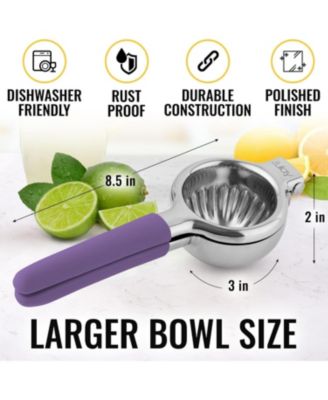 Stainless Steel Lemon Squeezer – Heavy Duty, Solid Metal Bowl, Easy to Use