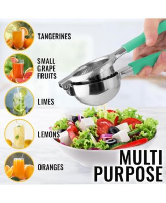 Stainless Steel Lemon Squeezer – Heavy Duty, Solid Metal Bowl, Easy to Use