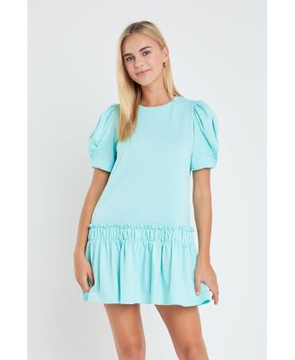 Women's Puff Sleeve Mini Dress