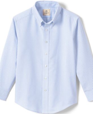 Big Boys Long Sleeve Stripe Oxford Dress Shirt