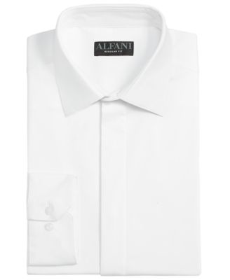 Men's Regular Fit Covered Placket Tuxedo Shirt, Created for Macy's