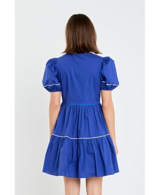 Women's Piping Detailed Mini Dress