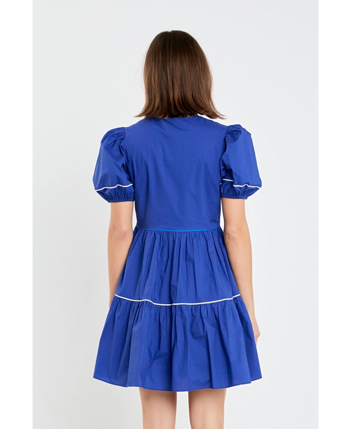 English Factory Women's Piping Detailed Mini Dress