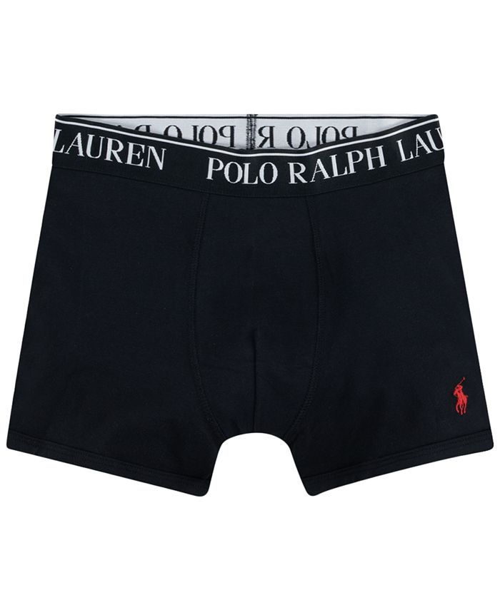Ralph Lauren Boys Cotton Stretch 5 Pack Boxer Shorts Set in Blue