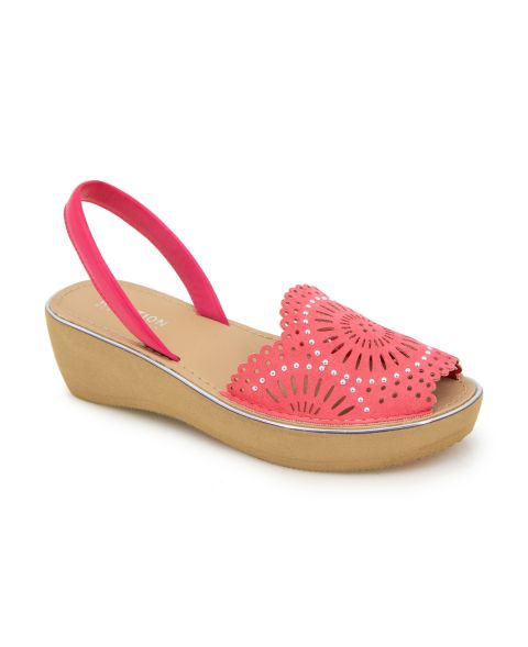 Женские сандалии Kenneth Cole Reaction Fine Glass Laser Wedge, цвет: Geranium Micro