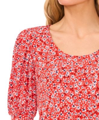 (取寄) シーシー レディース スプリット ネック 3/4 スリーブ ニット トップ CeCe women Split Neck 3/4 Sleeve Knit Top Rich Cabernet Women's CeCe Split Neck 3/4 Sleeve Knit Top | Zappos.com