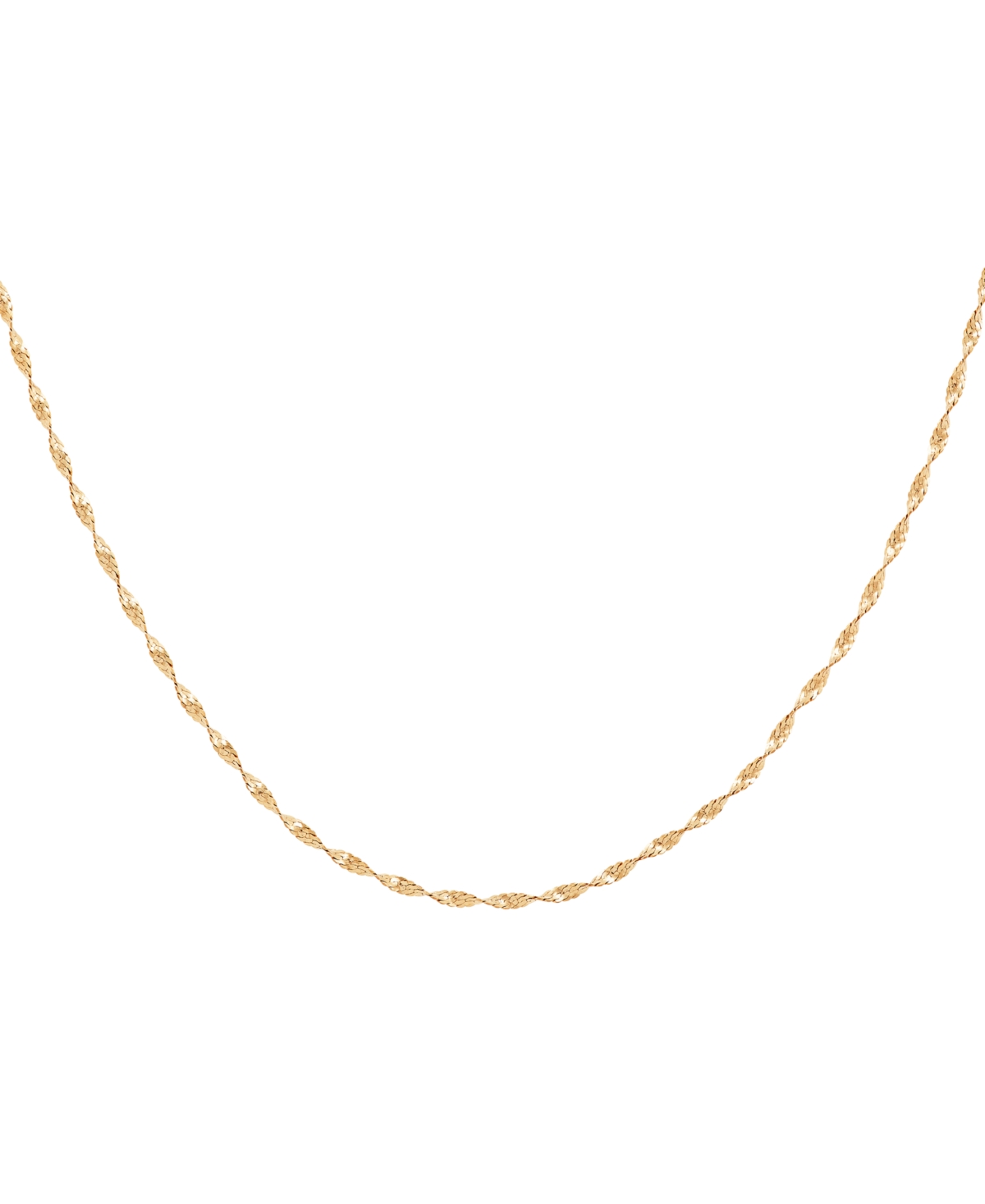Fine Bonanza Twist Link 18" Chain Necklace in 14k Gold - Gold