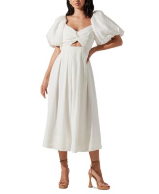 ASTR the Label - Women's Serilda Puff-Sleeve Midi Dress