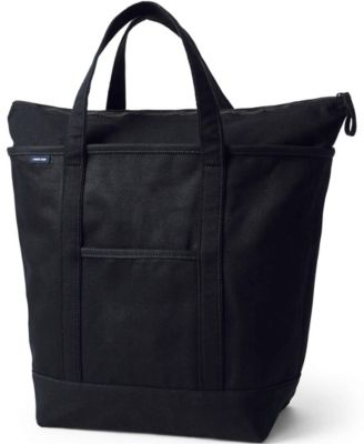 School Uniform Large Solid Color 5 Pocket Zip Top Canvas Tote Bag