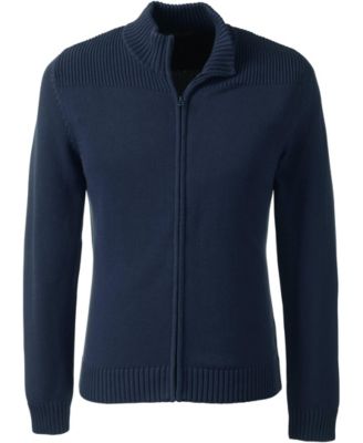 Men's Cotton Modal Zip Front Cardigan Sweater