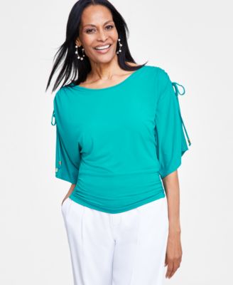 I.N.C. International Concepts - Women's Tie-Sleeve Top