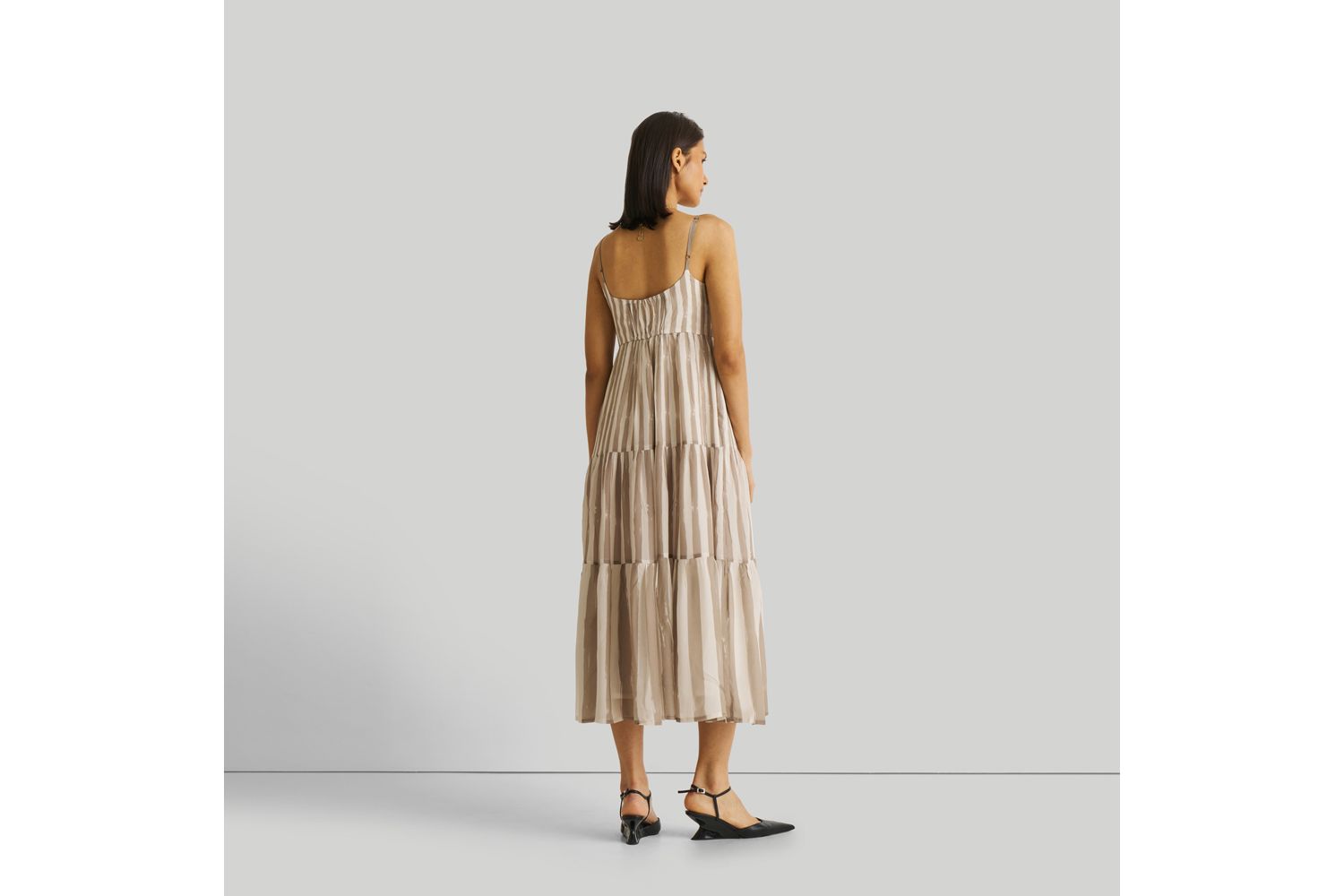 Women's Strappy Tiered Maxi Dress