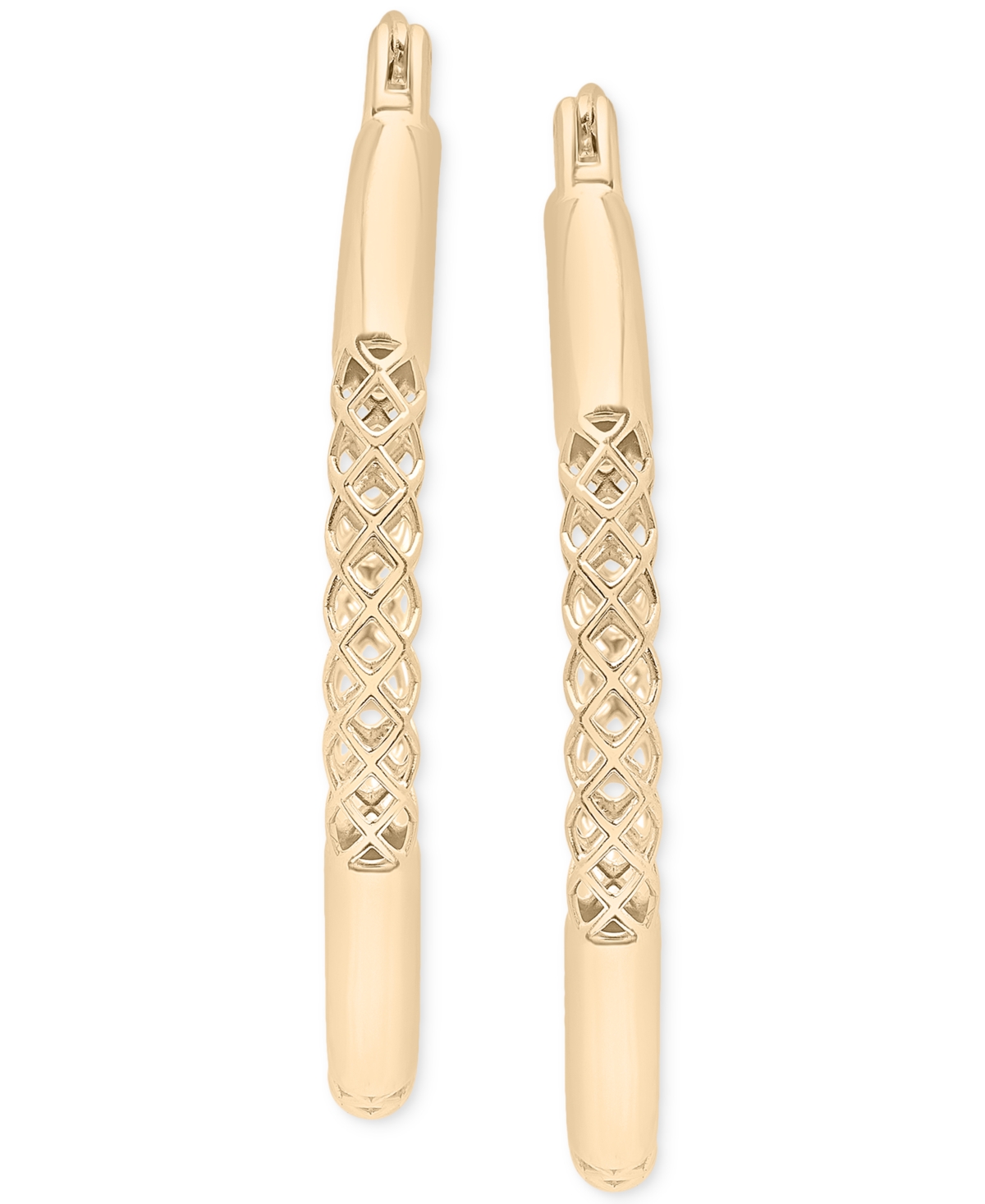 Shop Audrey By Aurate Lattice Extra Small Hoop Earrings In Gold Vermeil, Created For Macy's