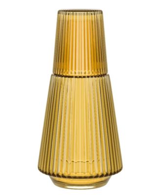 Fifth Avenue Manufacturers 2-Piece Ribbed Carafe and Cup Set - Macy's