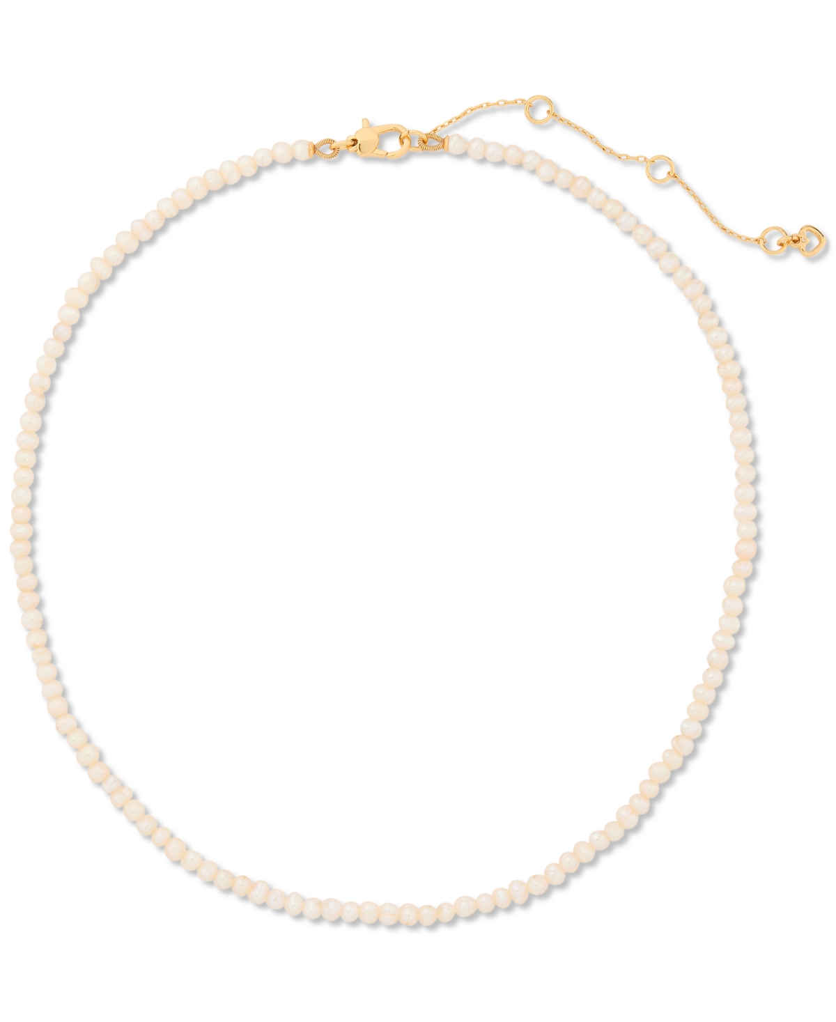 Shop Kate Spade Gold-tone One In A Million Imitation Pearl Necklace, 16" + 3" Extender In Cream,gold
