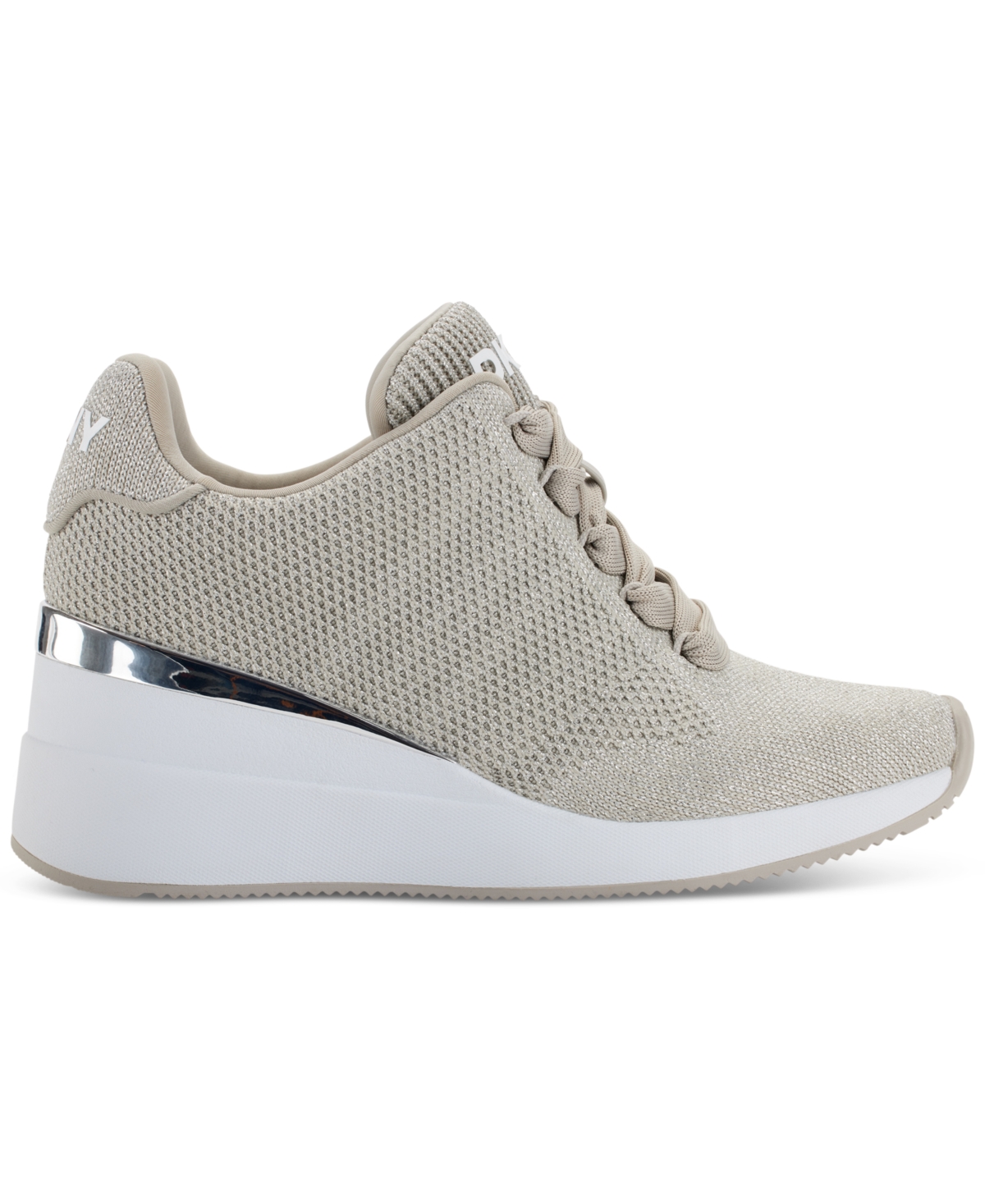 Dkny Women's Parks Lace-Up Wedge Sneakers - Silver