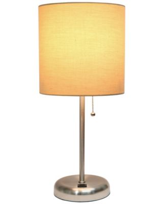 Oslo 19.5" Contemporary Bedside USB Port Feature Standard Metal Table Desk Lamp 